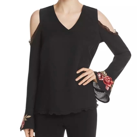 Haut Femme Cold Shoulder Vert Forêt Marbré - Taille XS - Marque Rue21 - Neuf Sans étiquettes